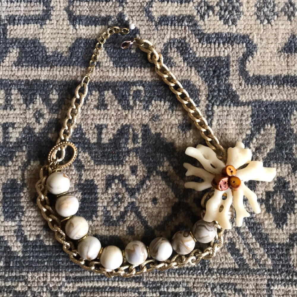 Resin and gold statement necklace